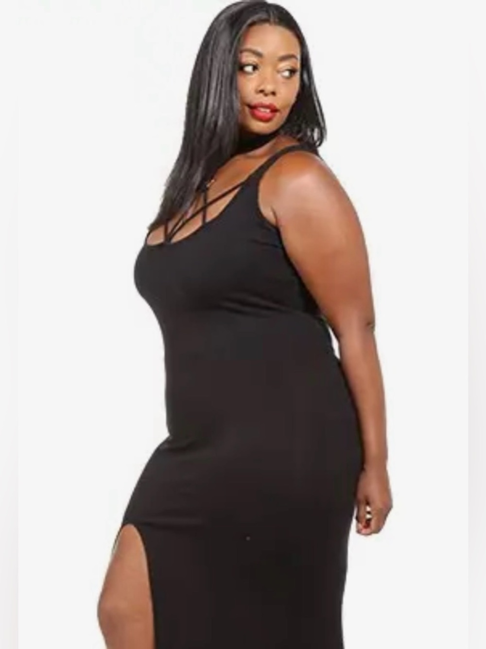 Dani Criss Cross O-Ring Black Dress
